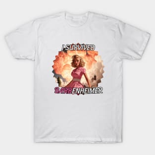 I SURVIVED BARVENHEIMER - Barbie & Oppenheimer T-Shirt